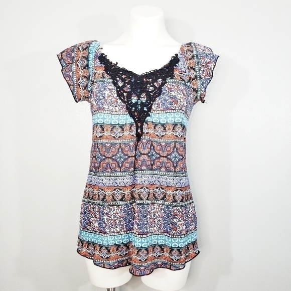 French Laundry Multicolor Pattern Top - Picture 1 of 2